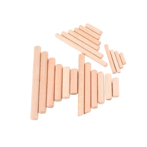 150 Piece Wooden Dowel Pins Kit 1/4 Inch By 1-3/16 Inch Fluted Hardwood Dowels For Furniture Making And Home Woodworking Projects
