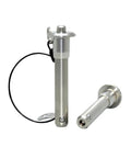 Stainless Steel Quick Release Pin 8mm With Button Lock No Tools Needed Heavy Duty Fast Pin for rigging projects shown from an angle.