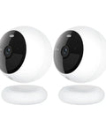 Wireless Outdoor Security Camera 2K With AI Motion Detection, Battery Powered, Magnetic Mount showcased in white color.