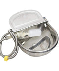 Built Tough Automatic Water Trough For Dogs And Livestock Featuring Rust Proof 304 Stainless Steel Bowl with float valve and hose.