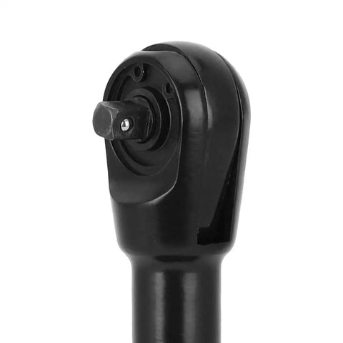 Straight Shooting Right Angle Pneumatic Impact Wrench Featuring Adjustable Torque Lever And Durable Aluminum Housing close-up of the head.