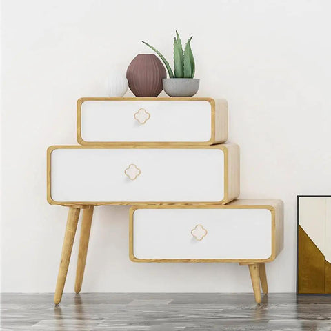 Six Pack Brass Four Leaf Clover Cabinet Knobs Set Gold Finish White Zinc Alloy Single Hole Mount For Cabinets Drawers Dressers Furniture Kitchen Wardrobe Bathroom Decorative Door Pulls on white dresser