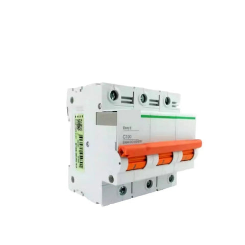 Top Shelf 3 Pole Mini Circuit Breaker Offering Straight Up Heavy Duty 80A 100A And 125A Protection, C type switch.