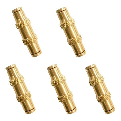 Push To Connect Fittings 1/8 Inch Tube OD Pneumatic And Air Quick Disconnect Set Of 5 For Air Systems Tool Free Easy Install 250 PSI