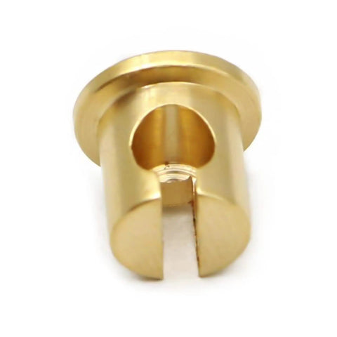 ATV Carburetor Throttle Cable End Joint Guide Nut Replacement Fits Polaris Suzuki Yamaha Models For Universal ATV Use, brass close-up