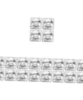 Heavy Duty Table Leg Mounting Plates For Furniture And Sofa Feet Connectors With Pre Drilled Holes arranged in two rows.