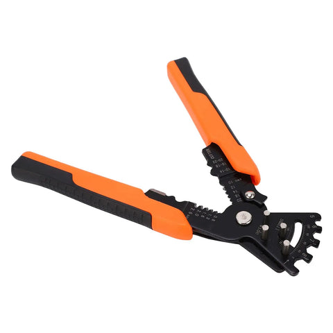Xixian Heavy Duty Wire Stripper Pliers Multitool Crimper Cutter with orange and black handles for electricians.
