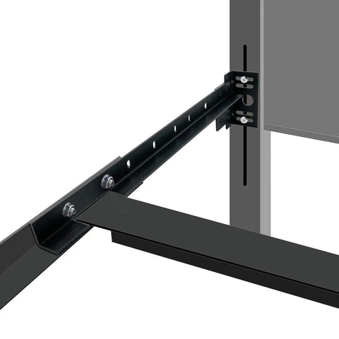 Universal Footboard Extension Brackets For Bed Frames Knockout Fix Hardware Kit Bolt On Design showing durable steel construction and assembly detail.