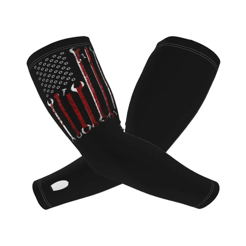Top Shelf Premium Ice Silk Cooling Arm Sleeves With UV Protection Lightweight Breathable Sun Shield American Flag Patriotic Gear For Mechanics And Summer Grinds