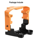Propeller Holder And Blade Guard For Mavic 4 Pro Drone Propeller Fixator Stabilizer Mount Bottom Cover Clamp in black and orange