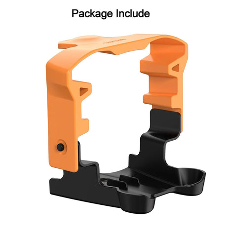 Propeller Holder And Blade Guard For Mavic 4 Pro Drone Propeller Fixator Stabilizer Mount Bottom Cover Clamp in black and orange