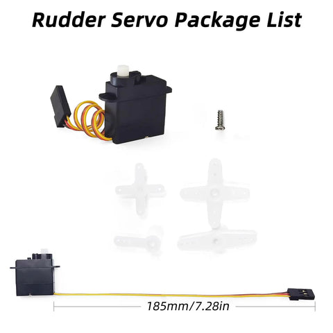 Micro Digital Servo 4.3g For Radiolink A560 RC Plane Rudder And Elevator Replacement, components shown with 185mm cable
