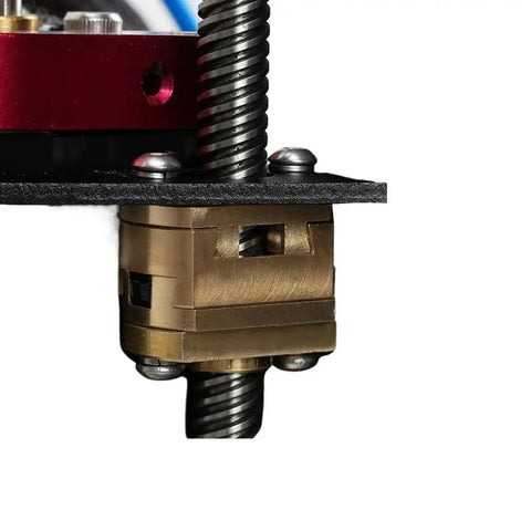 Solid 18mm Oldham Coupling For Ender 3 V2 And CR10s Pro Z Axis T8 Screw Driver Adapter With 8mm Brass Lead Screw Fit Great Hot Bed Upgrades installed on Z-axis leadscrew