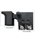 Badass Replacement Speed Regulating Switch For Electric Drill Planer And Marble Cutter With 250V Push Button mounting details.