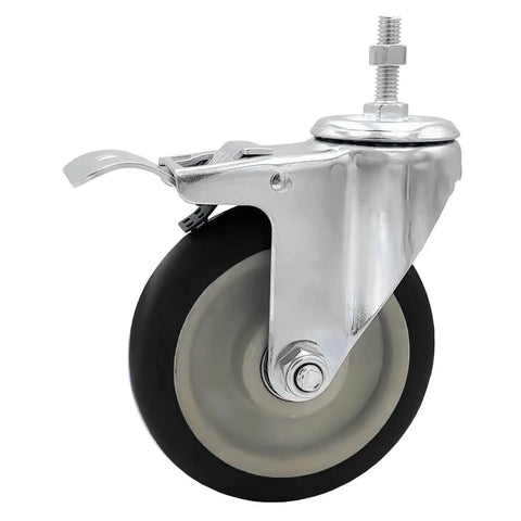 5 Inch Heavy Duty Casters Built Tough With Dual Locking Brakes Polyurethane Caster Wheels For Industrial Cart Sets 350 Lb Load Capacity Per Wheel Non Marking Tread Rolls Smooth As Butter Silent Swivel Pack Of 4