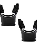 Soft Silicone Snorkel Mouthpiece Replacement For Scuba Regulators, Ultra Comfortable, Non-Toxic, Black, Food-Grade, Set of Two