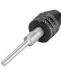 Two-Piece Keyless Mini Jaw Drill Chuck Collet Adapter for 0.3-3.4mm Bits, Quick-Change Converter with 2.35mm Round Shank