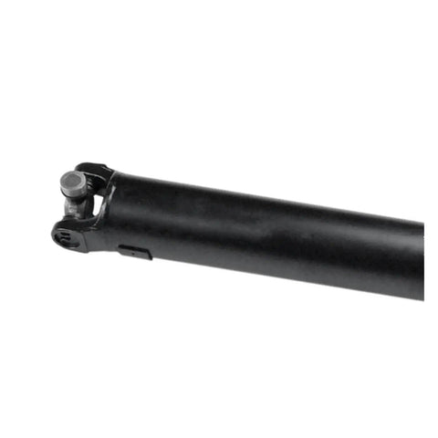 Beefy Rear Center Support Bearing For Chevy Avalanche Driveshaft showing solid black steel construction and a u-joint.