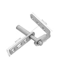 Stainless Steel Self Closing Hidden Hinge For Double Swing Doors 7cm x 8cm, shown with concealed pivot and mounting holes