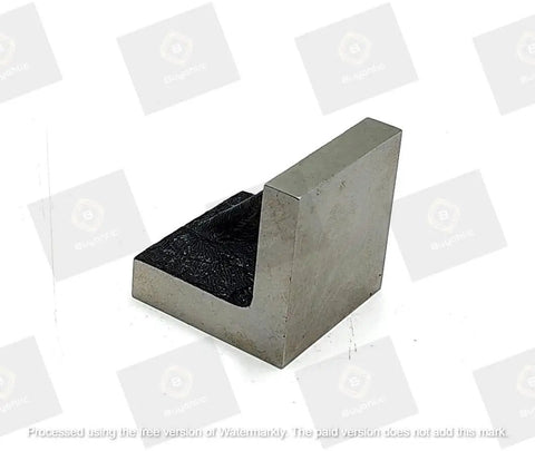 Heavy Duty Cast Iron Angle Plate With Solid Webbed Construction For Precise 90 Degree Angles, Machined To Exact Specs, 2 Inch By 2 Inch By 2 Inch