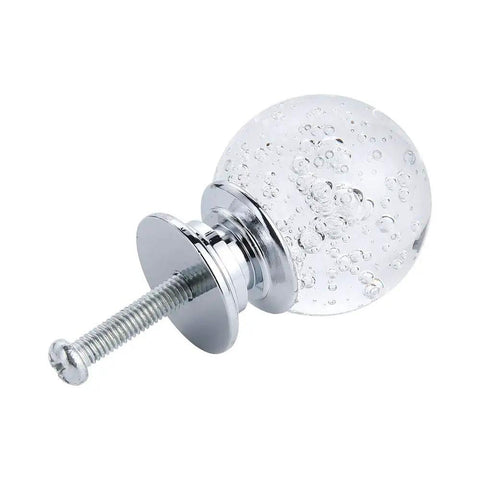 Kick Up Your Kitchen Vibe With Premium Transparent K9 Crystal Cabinet Knobs Set Of 10 Round Glass Bubbles For Drawers And Dressers Sleek Smooth Design With Sturdy Zinc Alloy Hardware