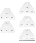 Beefy Heavy Duty Flat Tie Plate Aluminum Alloy L Shaped Bracket Set shown in a 5-piece arrangement for industrial repairs.