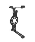 Premium Wheel Fitment Simulator And Offset Measurement Tool For 14 To 22 Inch Rims, black steel structure for rim setup checking.