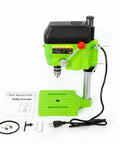 Powerful 480W Mini Bench Drill Press Machine With Dual Speed Settings Up To 11000 RPM for precise drilling in home workshop.