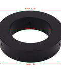 Aluminum 76mm To 50mm Stereo Microscope Camera Adapter Ring For 120X 180X 300X Monocular C Mount Lens Video Microscope Converter, black ring