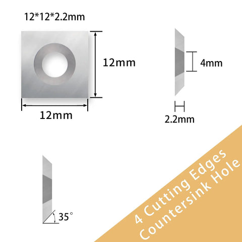 Straight Up 12X12X2.2Mm Square Corner Tungsten Carbide Turning Inserts With Rock Solid 35 Degree Angle And Dang Sharp Four Edge Geometry For Heavy Duty Metal Cutting Projects