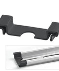Easy Snap DIN Rail Protective Cover for 35mm wide standard rails, RoHS certified PA66 nylon guard shown installed and separately.