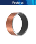 Heavy Duty Oilless Bushing 45mm Bore 50mm Outer Diameter 20mm Length Plain Sleeve Bearing showing bronze sintered coating.