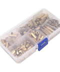 Brass Standoff Spacer Kit For Electronics And 3D Printers And PC Builds DIY Ready 180 Piece Hex Pillar Nut Screws Kit With Male To Female And Female To Female Adapters Includes Screws Nuts And Durable Plastic Storage Box in organizer case