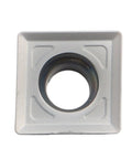 Premium Carbide Turning Inserts For Hard Steel Parts 10 Pack showing a square insert with a central hole, ideal for lathe machining.