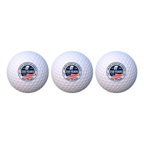 250 Years Commemorative All American Patriot Golf Balls With Eagle And Flag Design White 1776 2026 Anniversary Edition