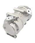 Rock Solid Electric Air Conditioning Compressor Swap For Toyota Bz4x And Bz3 Vehicles Sw0424001900 side view with silver finish