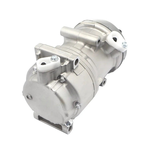Rock Solid Electric Air Conditioning Compressor Swap For Toyota Bz4x And Bz3 Vehicles Sw0424001900 side view with silver finish