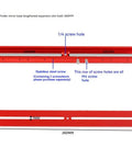 Versatile Dovetail Base Mount For Telescopes With Finder Bracket 360mm red aluminum with screw holes and measurements
