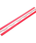 Clear Mini Piano Hinges Self Adhesive For Crafts Folding Hinges for Jewelry Cases and Boxes, shown on a red background.