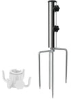 Removable Portable Umbrella Base With Four Leg Beach Sand Anchor Heavy Duty Metal Sun Holder Adjustable Parasol Stand