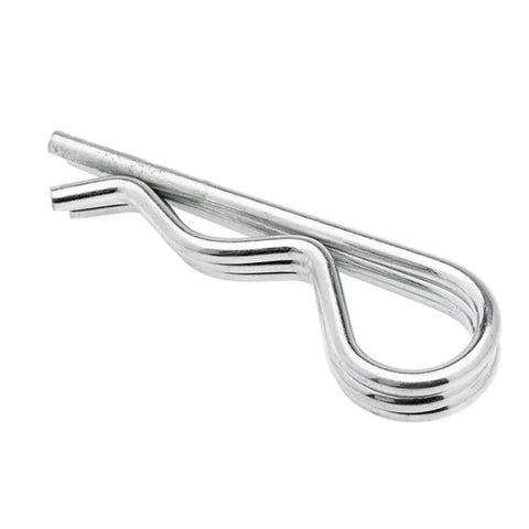 Top Rated 150 Pcs R Shape Cotter Pins Made From Durable Carbon Steel With Easy Carry Box Perfect Fastener Assortment Set For Engineering Jobs And DIY Tinkerin On Anything That Needs A Serious Hold - close-up of carbon steel pin.