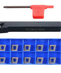 Heavy Duty Lathe Tool Holder SCLCR1212H09 With Ten CCMT09T304 Carbide Inserts Wrench Included, 42cr holder