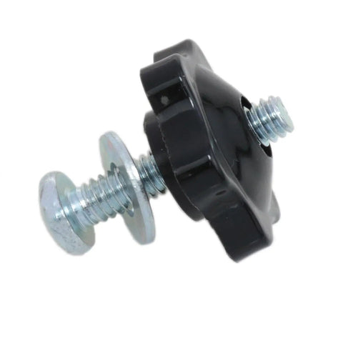 Ergonomic T Track Knob Kit With Galvanized Screws Nuts And Washers Set Of 6 For One Quarter Twenty Thread Bolts close-up
