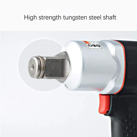 Pro Grade Pneumatic Impact Wrench High Torque Air Powered Badass Heavy Hitter With Tungsten Steel Shaft And No Sweat Grip That Crushes Rusty Car Nuts Smooth For Shop Or Garage Work
