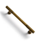 Vintage Antique Brass Zinc Alloy Cabinet Handles With Striped Detailing 128mm Center-To-Center 5.03 Inch Cabinet Pulls