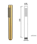 UMJIGF Shower System Polished Chrome Brass Luxury Mixer Shower Faucet Set with round handheld shower, 200mm long