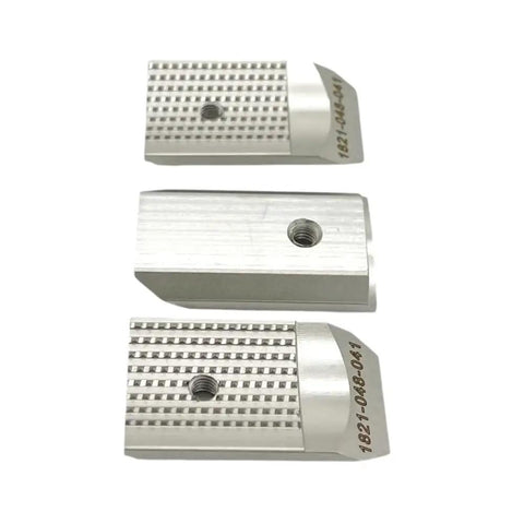BXT4-19 Tooth Plate Gripper Spare Part 1821.048.041 For Battery Powered Plastic Strapping Tool Wrapping Machine Replacement Durable High Quality Part For Easy Install Plug And Play Compatibility And Reliable Strapping Performance, metal gripping plate with threaded hole
