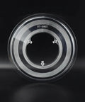 Three Pack Bike Spoke Protector Guard Set For Rear Wheel Made From Lightweight ABS Plastic Keeps Your Chain From Snagging Spokes On Mountain And Road Bikes Durable Cycling Accessory, transparent ABS wheel guard shown from front