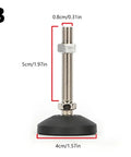 Rock Solid Adjustable Table Legs With Swivel Base And Thick Nylon Pads to Ditch That Pesky Wobble with steel screw rod and nylon pad.