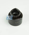 3/4 Inch Conduit Punch And Die Set For Hydraulic Knockout Driver, black metal piece, front view
